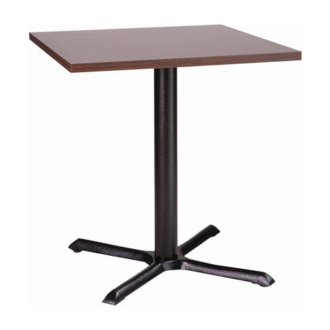 Orlando dining height base with a 700 by 700 square Wenge laminate top