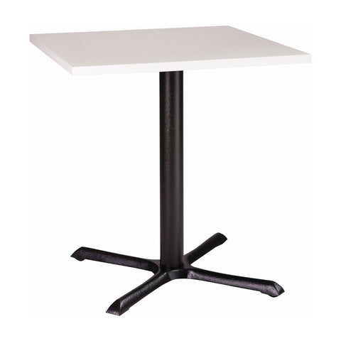 Orlando dining height base with a 700 by 700 square White Tuff Top