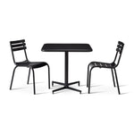 Rio 4 seater table top with Malaga dining height base and 2 Rio side chairs