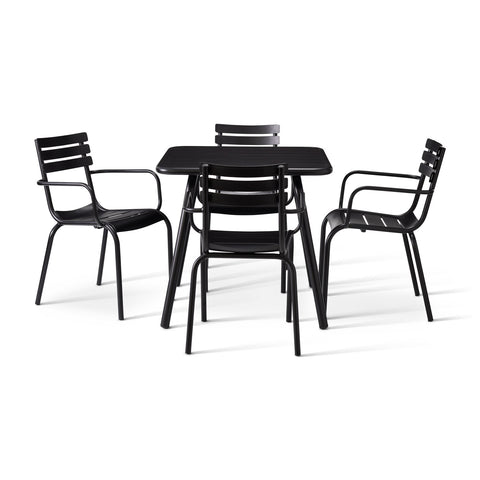 Rio 4 seater table with 4 Rio armchairs