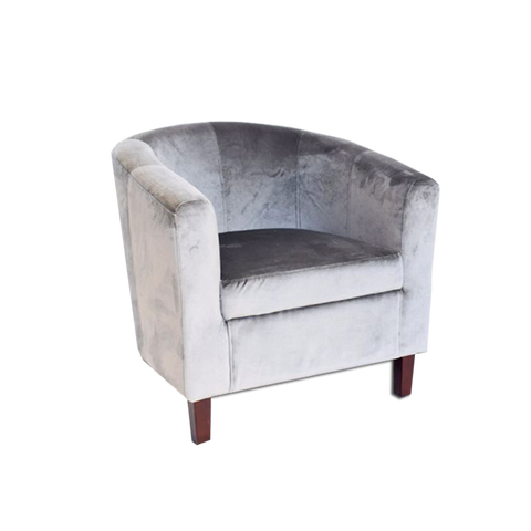 Mateo Tub Chair Light Grey Velvet